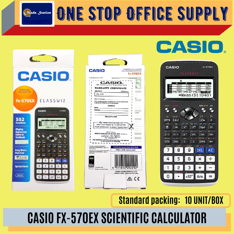 CASIO FX-570-EX SCIENTIFIC CALCULATOR -100% ORIGINAL / SCIENTIFIC CALCULATOR FOR SCHOOL / CASIO CALCULATOR / CALCULATOR / FX-570-EX / KALKULATOR SEKOLAH