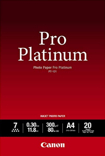 CANON Photo Paper Pro Platinum (300g/m2) PT-101 A4 (20 sheets)