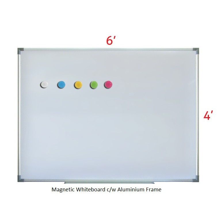 MAGNETIC WHITE BOARD -ALL SIZE / Magnetic Whiteboard / Whiteboard / White Board / Magnetic Whiteboard With Aluminium Frame