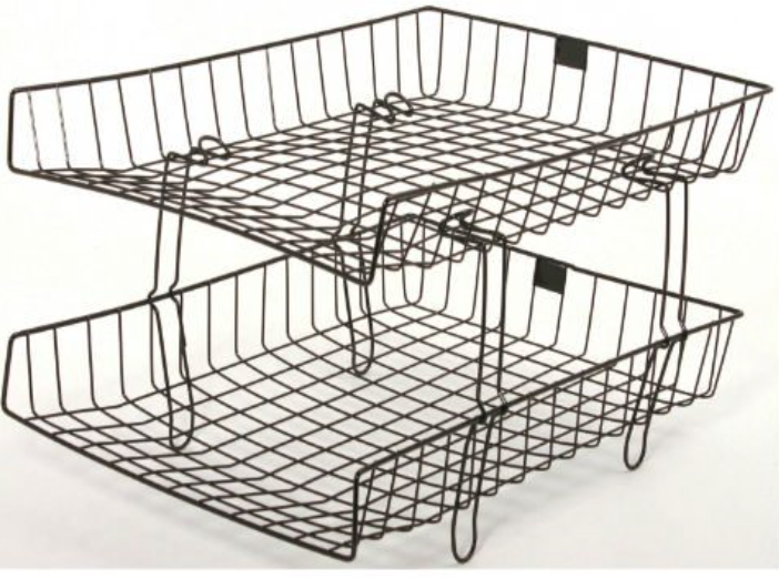 Wire Mesh 2-Tier Document Tray JS2001/JS2002 BS2 (LY-9207)