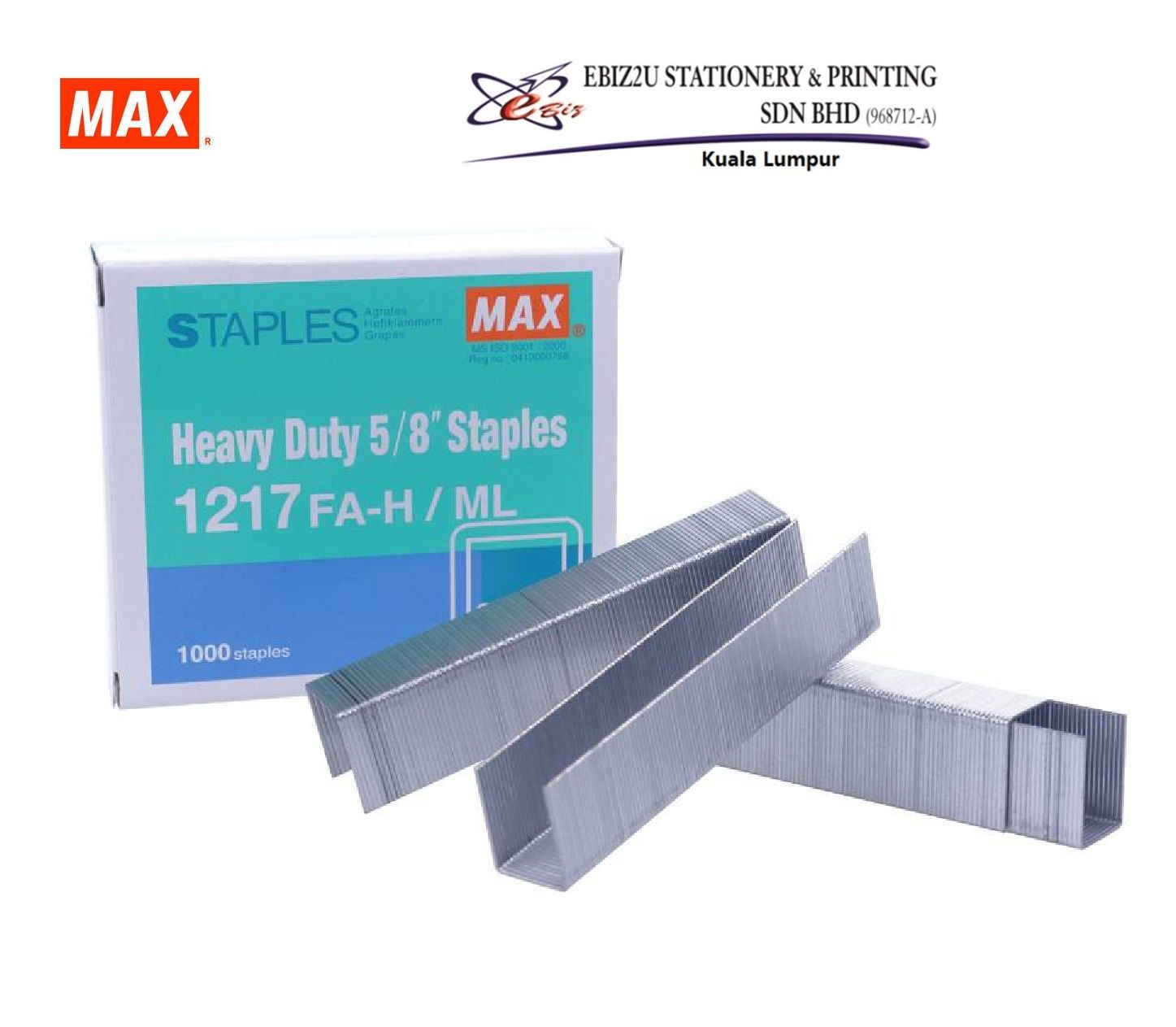 MAX 1217FA-H Staples (Stapler Bullet) 1000 PCS