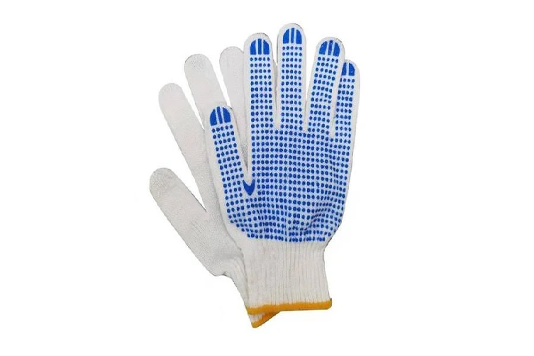 12pr ACG600 Blue Dotted AWE Cotton Glove