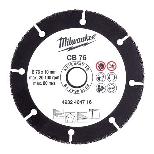 MILWAUKEE 3" (76mm x 10mm) Carbide Abrasive General Purpose Blade (For M12 FCOT)