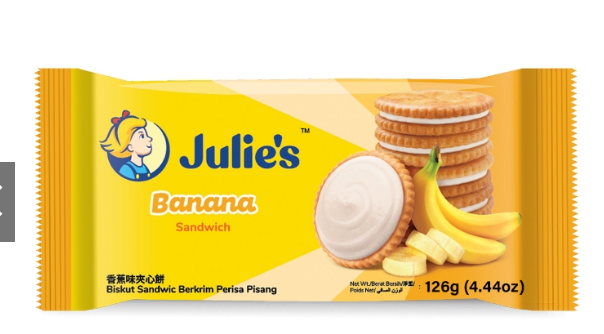 Julie's Cream Sandwich Banana 126g