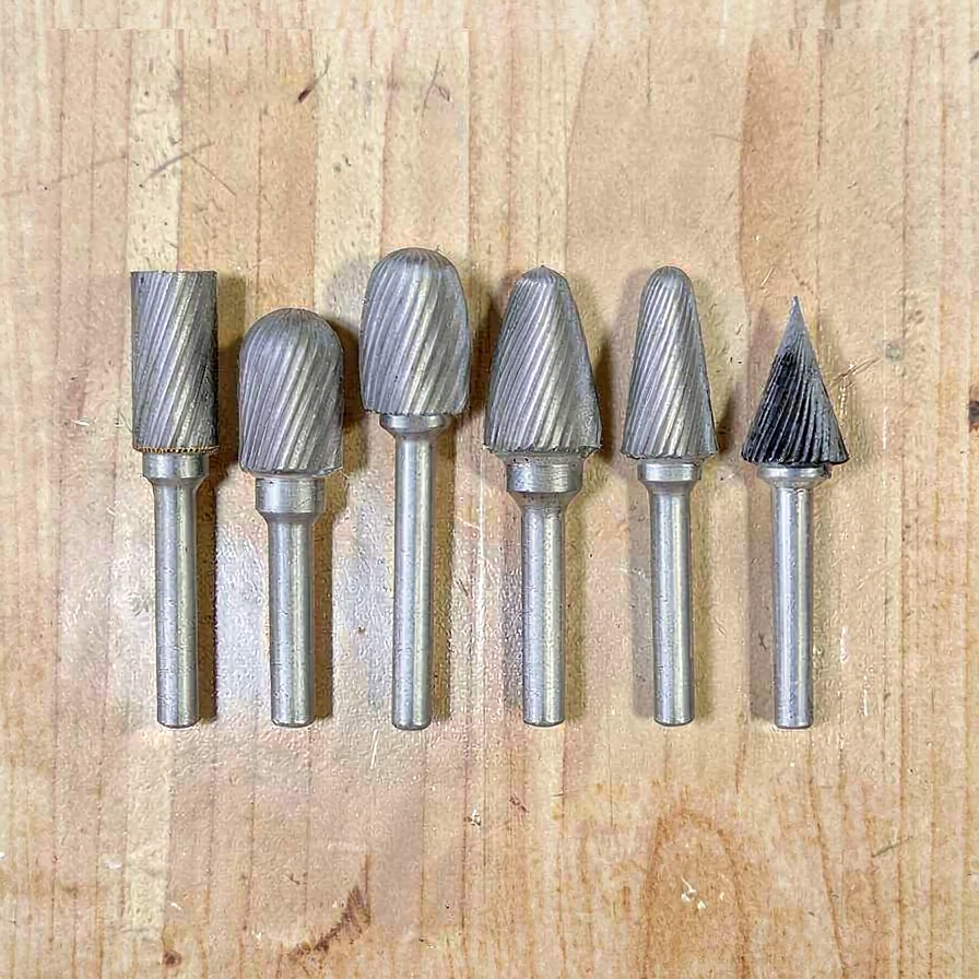 AUROUS 1 PIECE – TUNGSTEN CARBIDE BURR 6MM SHANK SINGLE CUT GRINDING BITS ROTARY FILE/MATA PORTING MATA KOREK