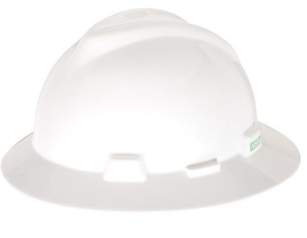 MSA V-GARD WITH FAS-TRAC SUSPENSION HAT WHITE 475369-A