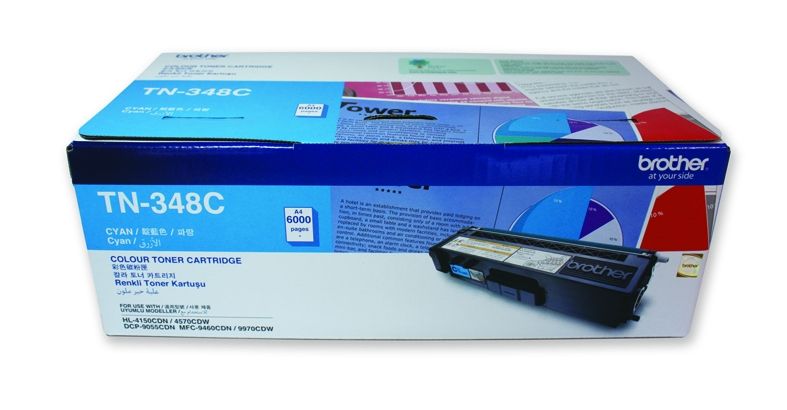 Brother TN-348 Cyan Toner Cartridge 6k