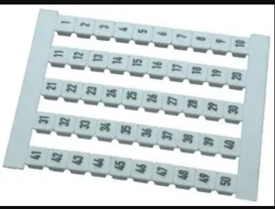 TERMINAL BLOCK MARKER, 1-50, 5MM CARD-50