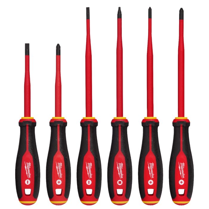 Milwaukee 1000V Insulated Slim Tip Screwdriver Set (6pcs) 48-22-2206
