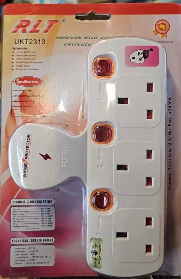 RLT 3 gang Adaport c/w Surge Protection