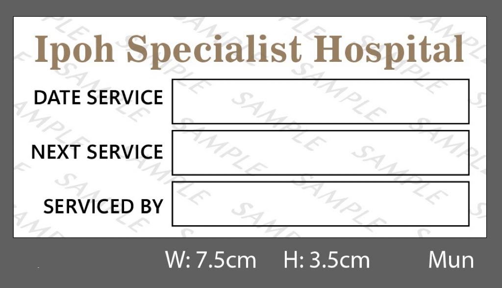 Silver Polyster Service Sticker