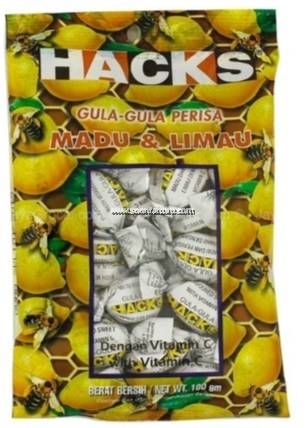 Gula - gula Hacks Honey Lemon - 100 pcs
