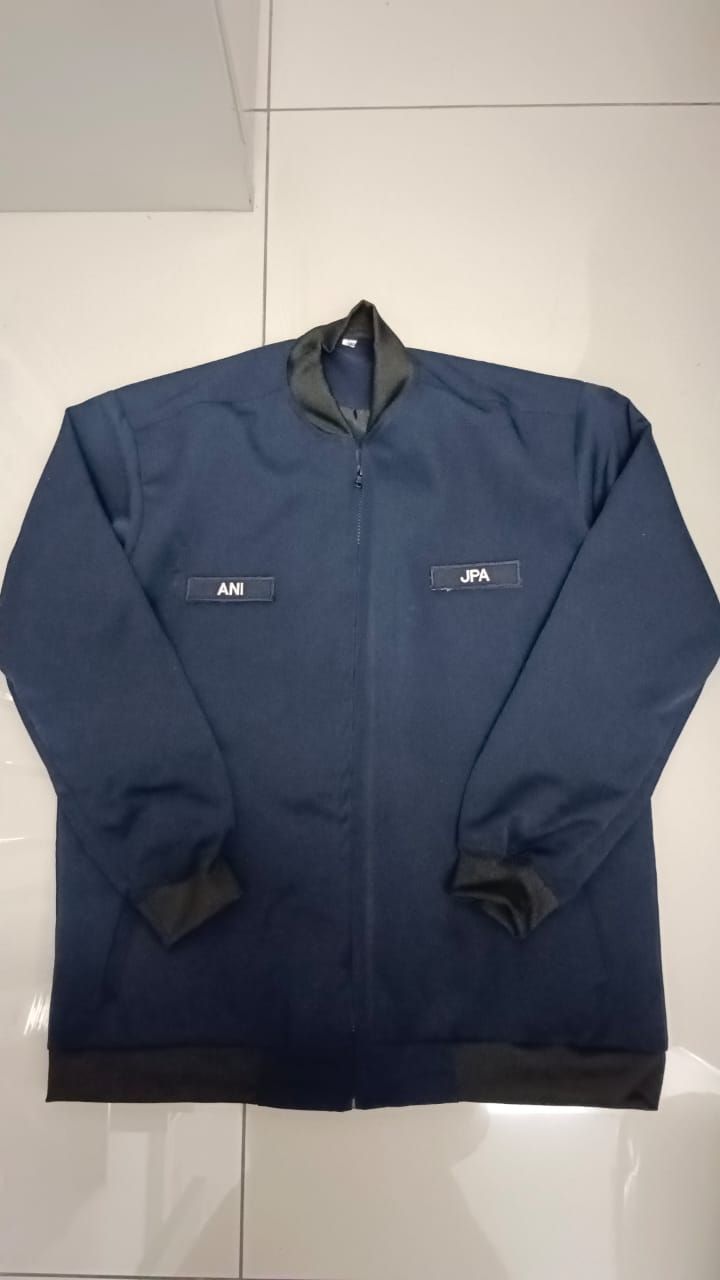 BLUE BLACK JACKET WITH LOGO