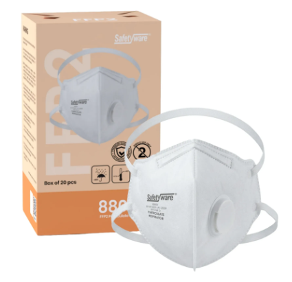 SAFETYWARE 8800V Foldable FFP2 Particulate Respirator w Valve
