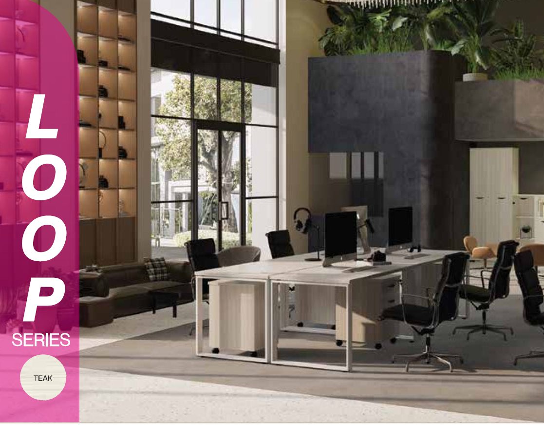 OFFICE WORK STATION SET C/W DRAWER