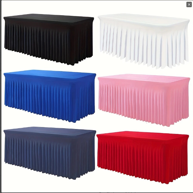 TABLE CLOTH / TABLE COVER / TABLE SKIRTING RECTANGULAR CLOTH / SIZE : 4' / 5' / 6'
