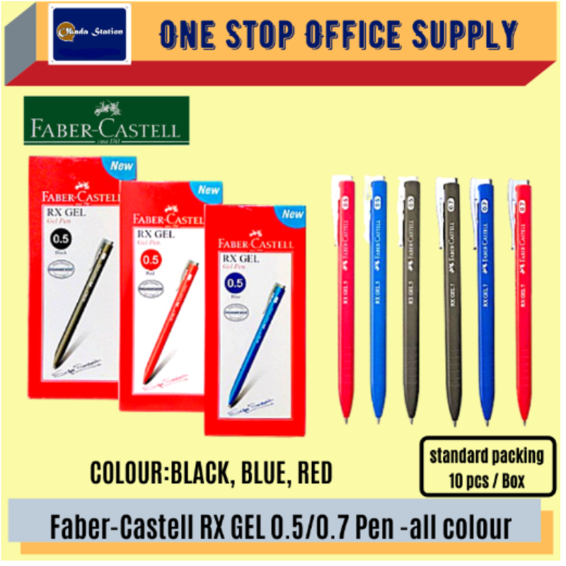 FABER CASTELL RX GEL PEN (0.5)(0.7) -ALL COLOUR / Faber Castell / RX Gel 0.5 & 0.7 / Gel Pen / F/C Gel Pen #black #red #blue