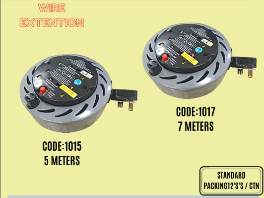 WIRE EXTENTION WITH 4 PLUG HOLES (5M) (7M) / Extension / Wire / Wire Extension / 4 Plug Holes / 1015 (5m) / 1017 (7m)