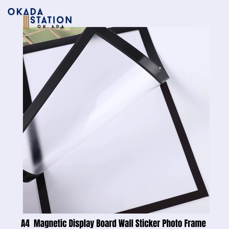 A4  Magnetic Display Board Wall Sticker Photo Frame Storage Mounting Magnetic Magnetic PVC Picture Frame