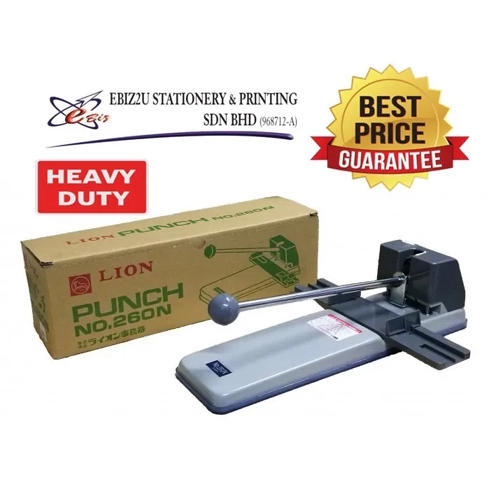LION 260N HEAVY DUTY 2 HOLE PUNCHER -170 sheets penumbuk, puncher paper, 2 Hole Punche