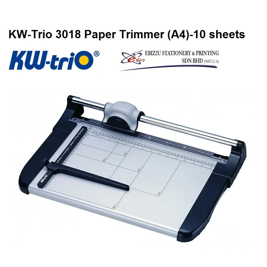 KW Trio Heavy Duty Paper Trimmer 3018 (A4) - 10 sheets (Paper Cutter, Paper Trimmer, Heavy Duty