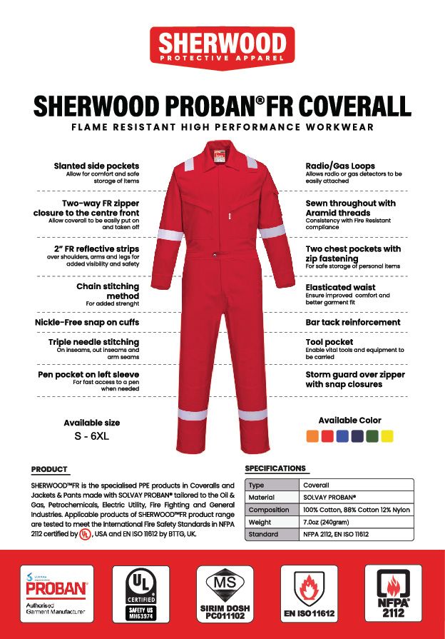 Sherwood Proban FR Coverall 2