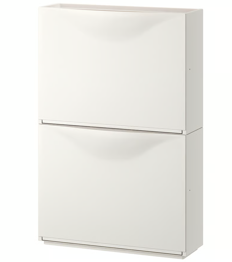 TRONES Shoe cabinet/storage, white, 52x18x39 cm