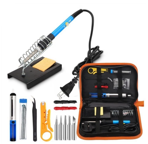 15-in-1 Electric Soldering Iron Welding Adjustable Temperature Tool Set High Power 60W Temp Range 200-450°C