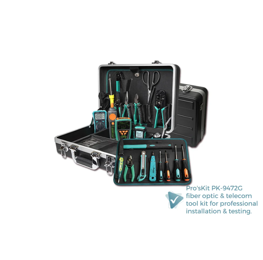 PRO'SKIT PK-9472G FIBER OPTIC & TELECOM INSTALLATION TOOL KIT