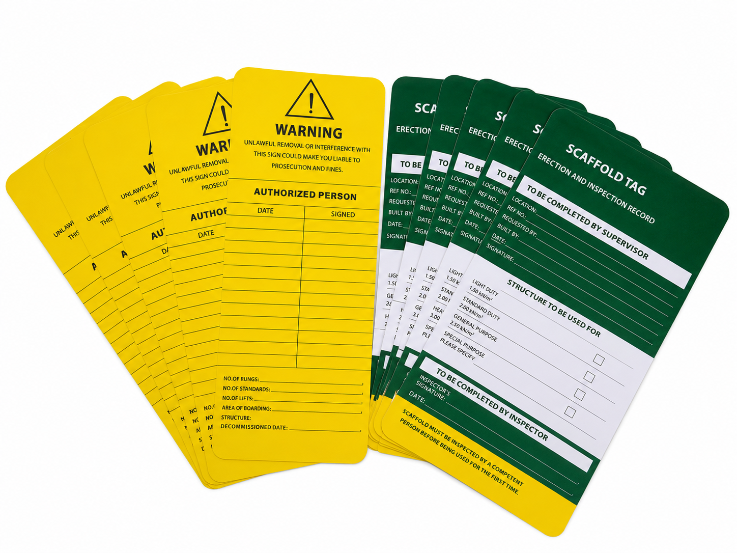 SCAFFOLD TAG SAFETY SCAFFOLDING