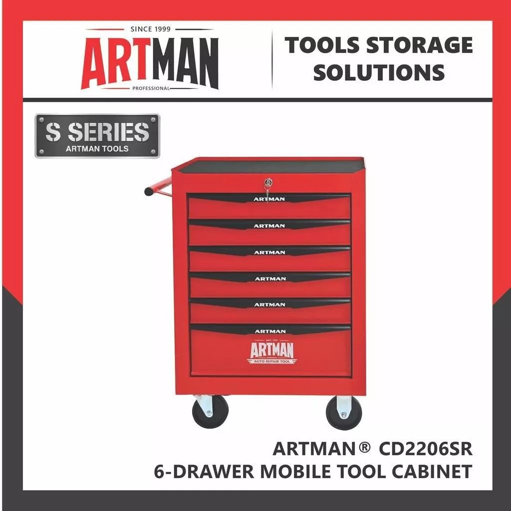 ARTMAN S SERIES 6 DRAWER MOBILE TOOL CABINET CD2206S