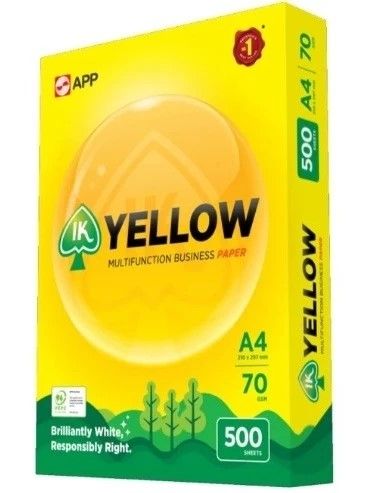 IK Yellow A4 Paper 70gsm | 500 sheets | 1 Ream
