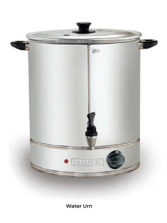 STAINLESS STEEL WATER URN WITH HEATER, 40 LITRE