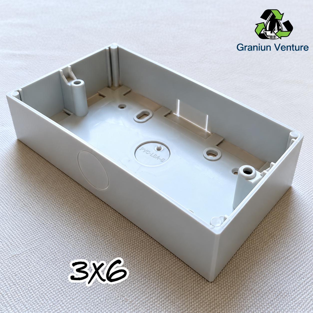 3X6 PVC Surface Mount Box – 2 Gang Electrical Switch Box / Moulded Box