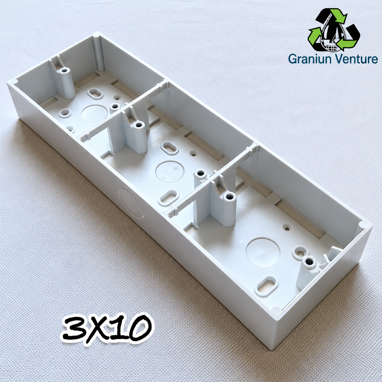 3X10 PVC Surface Mount Box – 3 Gang Electrical Switch Box