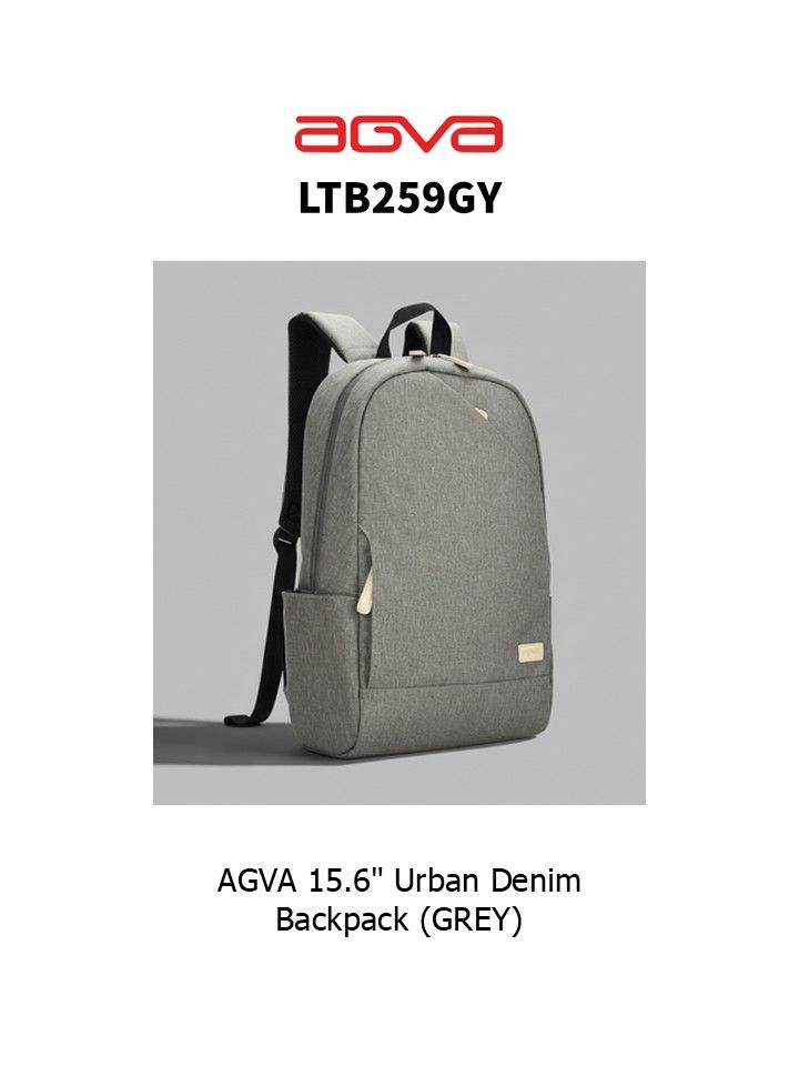 15.6" Urban Denim Backpack (GREY)
