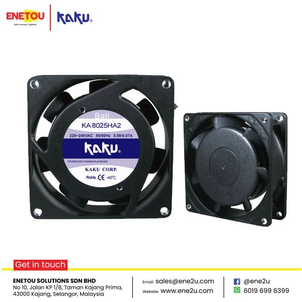 KAKU KA8025 PC SERIES SLEEVE TYPE AC FAN 2700/3200 RPM