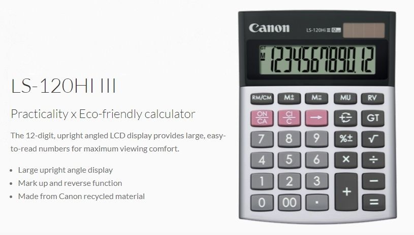 Canon Calculator LS-120HI III