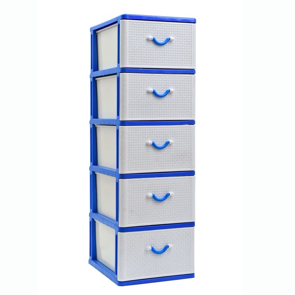 Rattan Plastic Drawer Plastic Cabinet Storage 5 Stage
