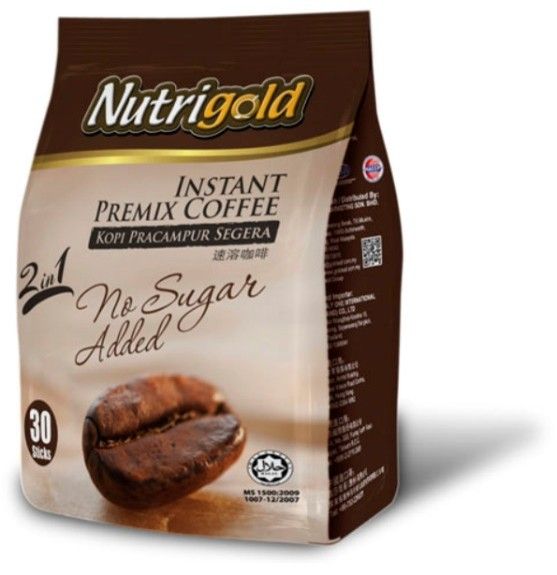 Nutrigold 2in1 Premix Coffee No Sugar Added 15g x25's