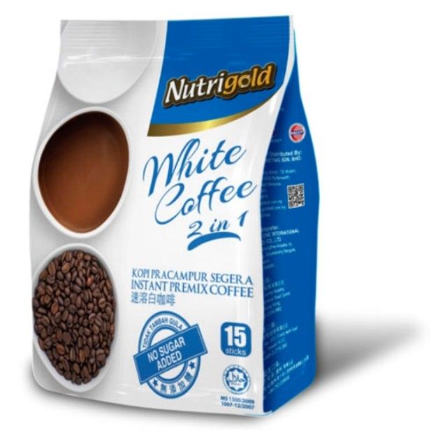 Nutrigold 2in1 White Coffee No Sugar Added 30g x 12's