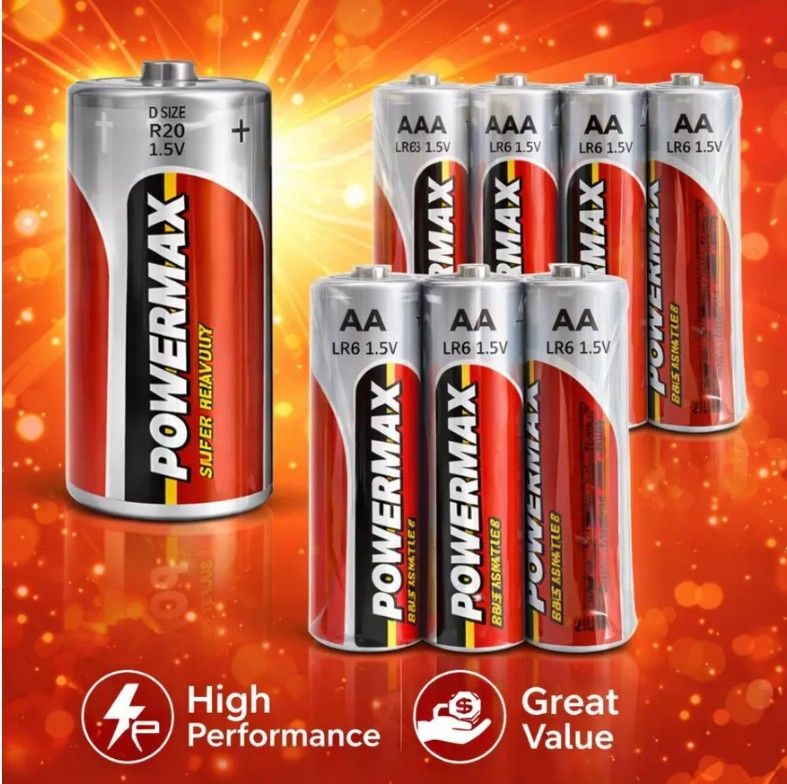 2p D-R20/1.5V PowerMAx Battery HZB