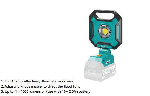 Dartek 40V working light 40-21L