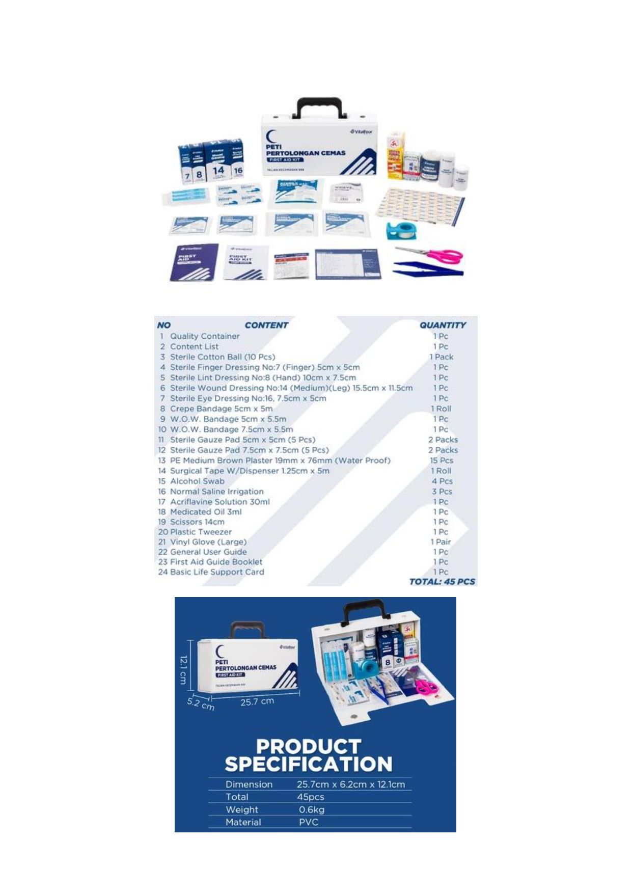 All Purpose First Aid Kit For Home/Office/Restaurant