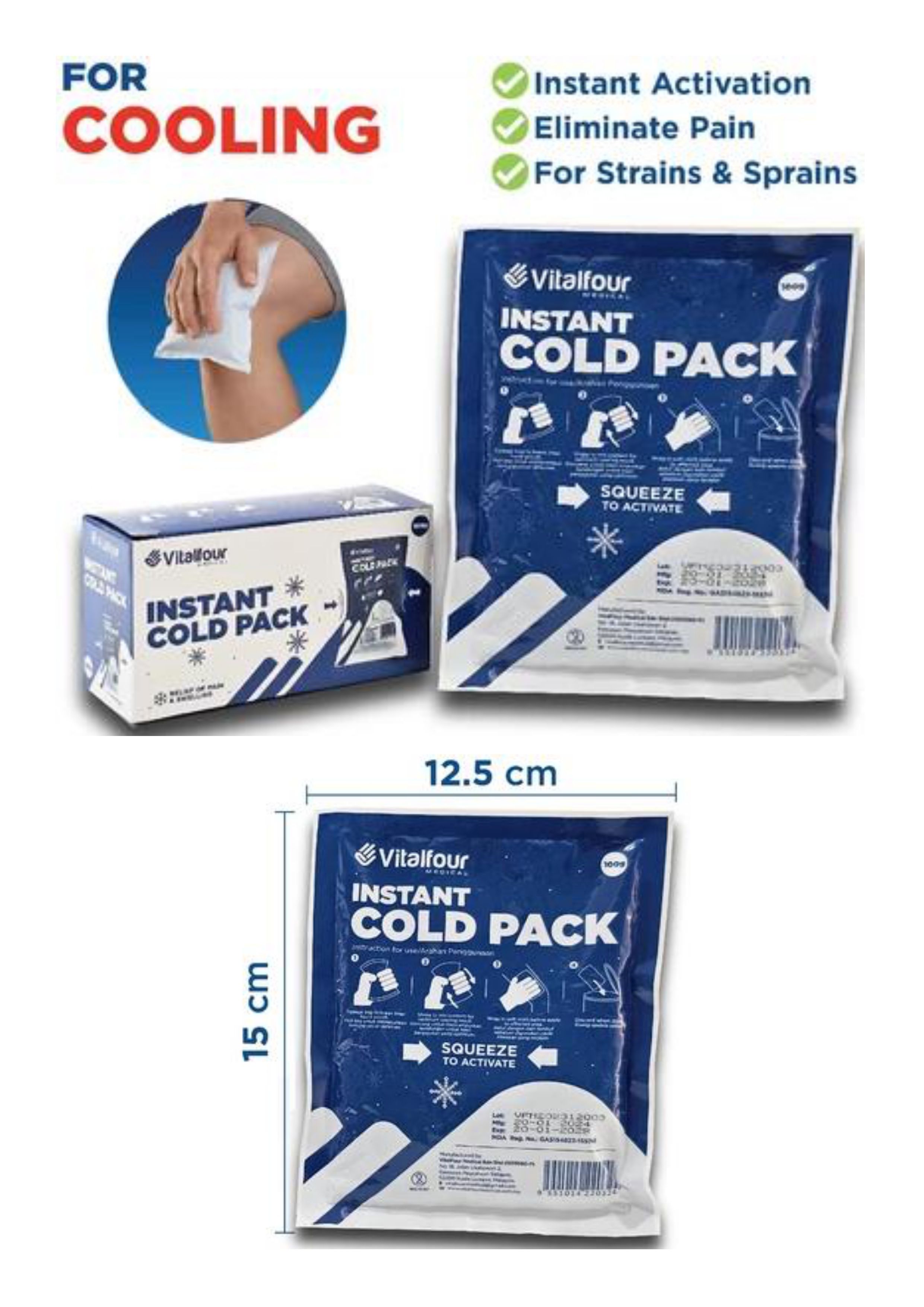 Instant Cold Pack 100g (1pcs/box Disposable)