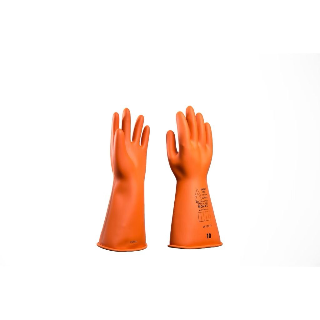 NOVAX INSULATING GLOVE CLASS CLASS 0 (1,000VOLT) - ORANGE 280mm (11”) ON A STRAIGHT CUFF