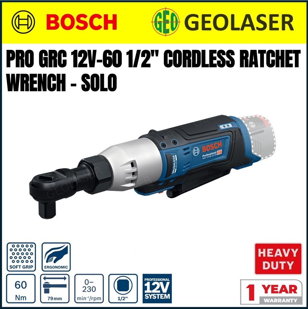 Bosch PRO GRC 12V-60 1/2 SN Heavy Duty Cordless Ratchet Wrench
