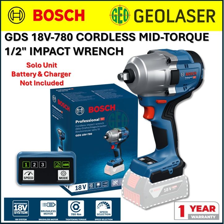 BOSCH PRO GDS 18V-780 Cordless Impact Driver/Wrench