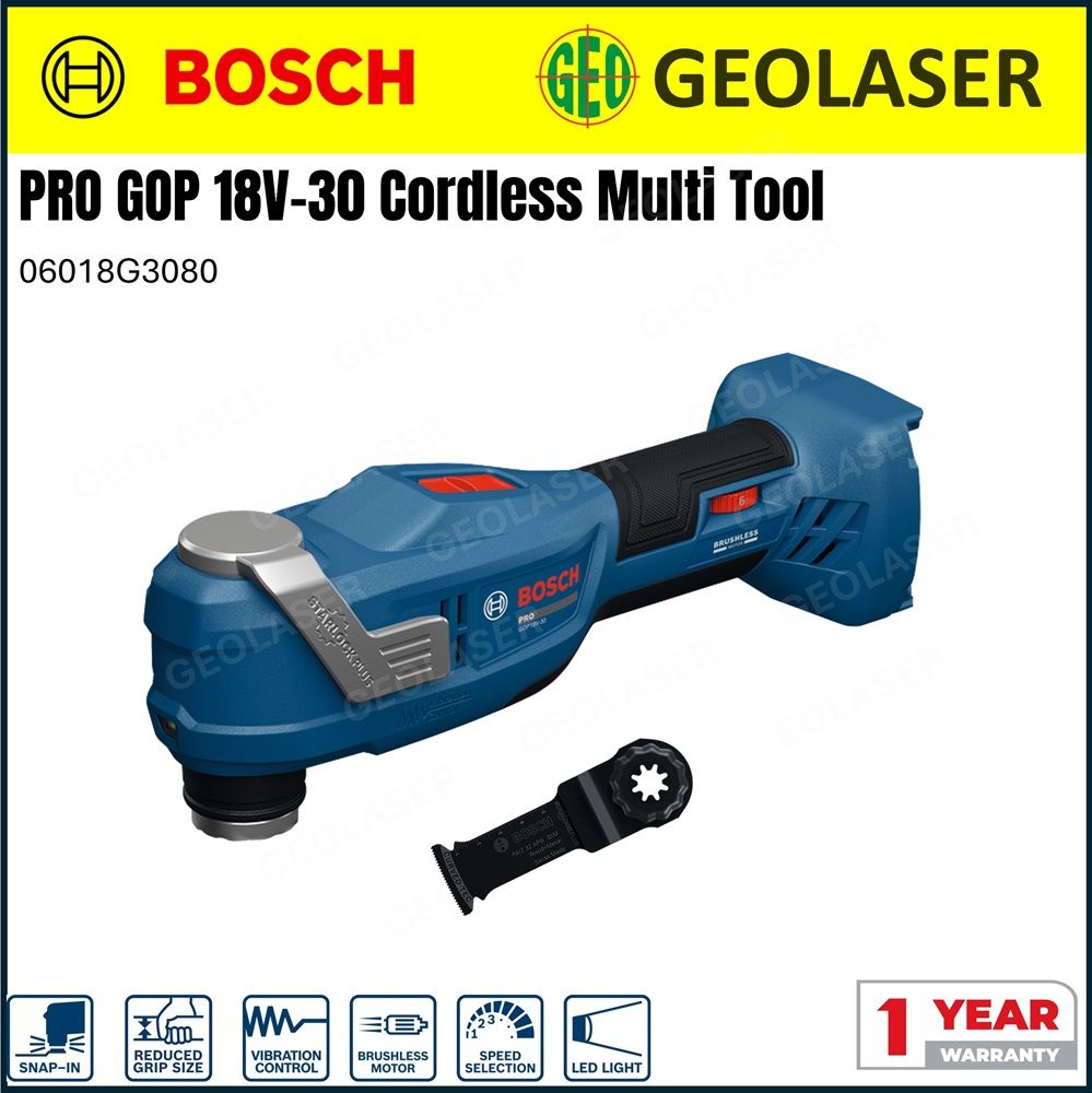 Bosch 18V PRO GOP 18V-30 Cordless Oscillating Multifunction Tool  - Bare Unit 06018G3080