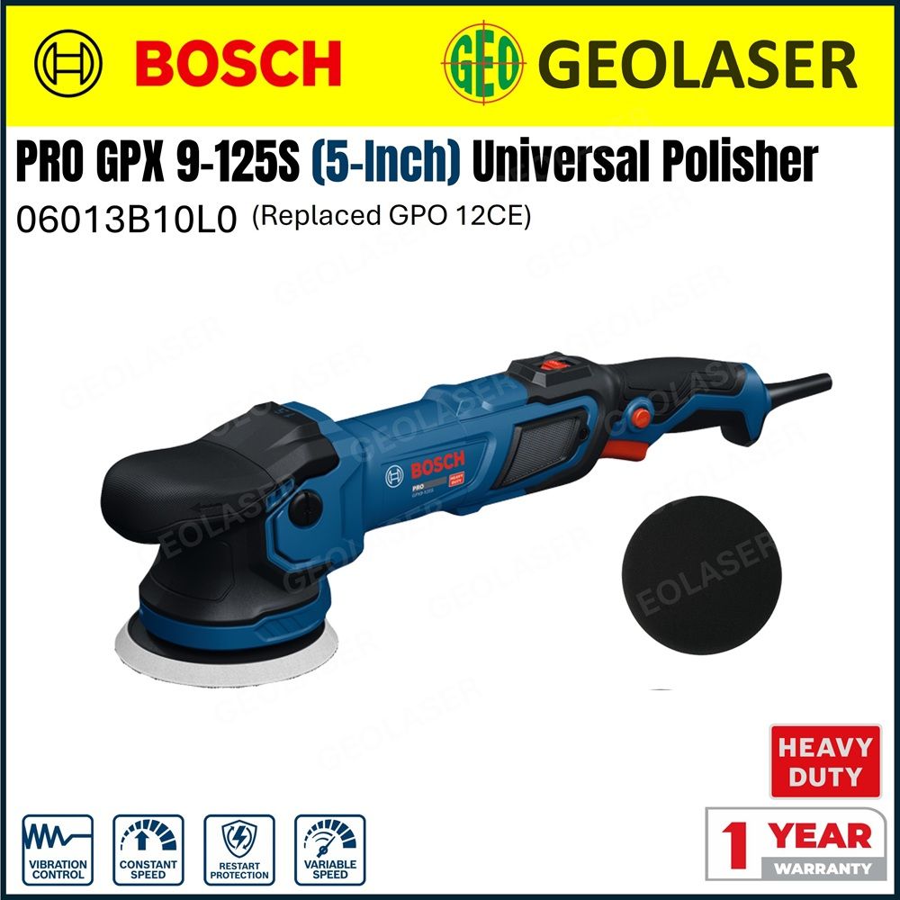 Bosch PRO GPX 9-125S Variable Speed Polisher 900W | 125mm | 06013B10L0